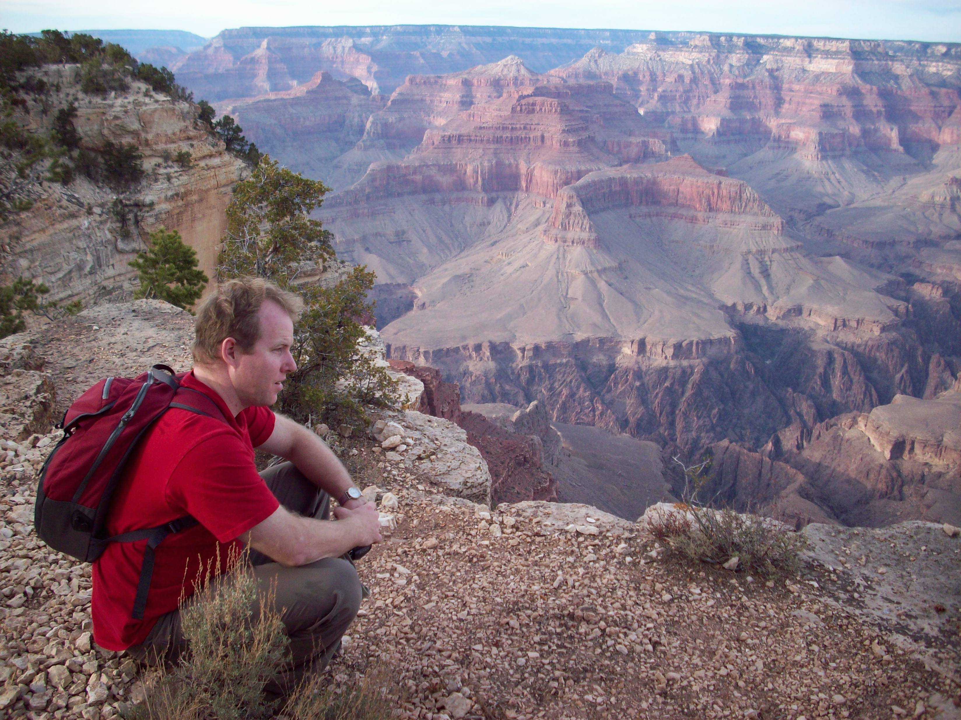 Jean-Sébastien Marcil, consultant principal et fondateur de Derena Géosciences, au Grand Canyon
